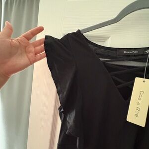 Doe & Rae Black Backless Dress